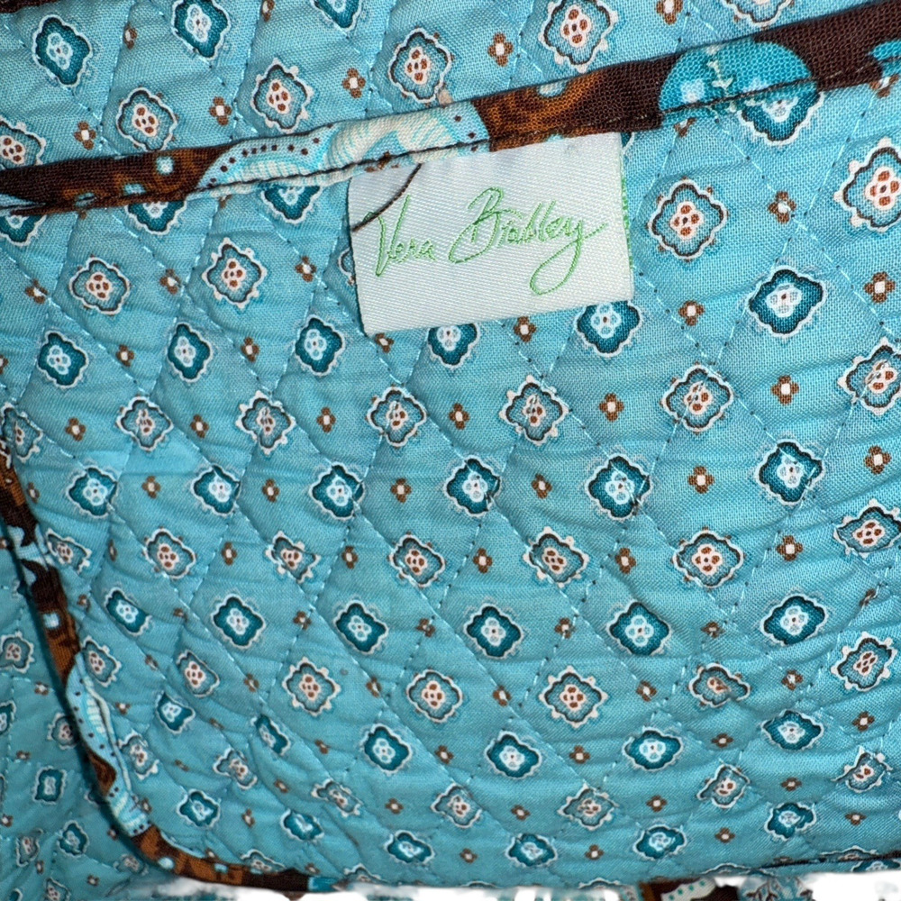 Vera‎ Bradley Retired Java Blue Small Tote/Shoulder Bag Preppy Classic - Picture 10 of 11